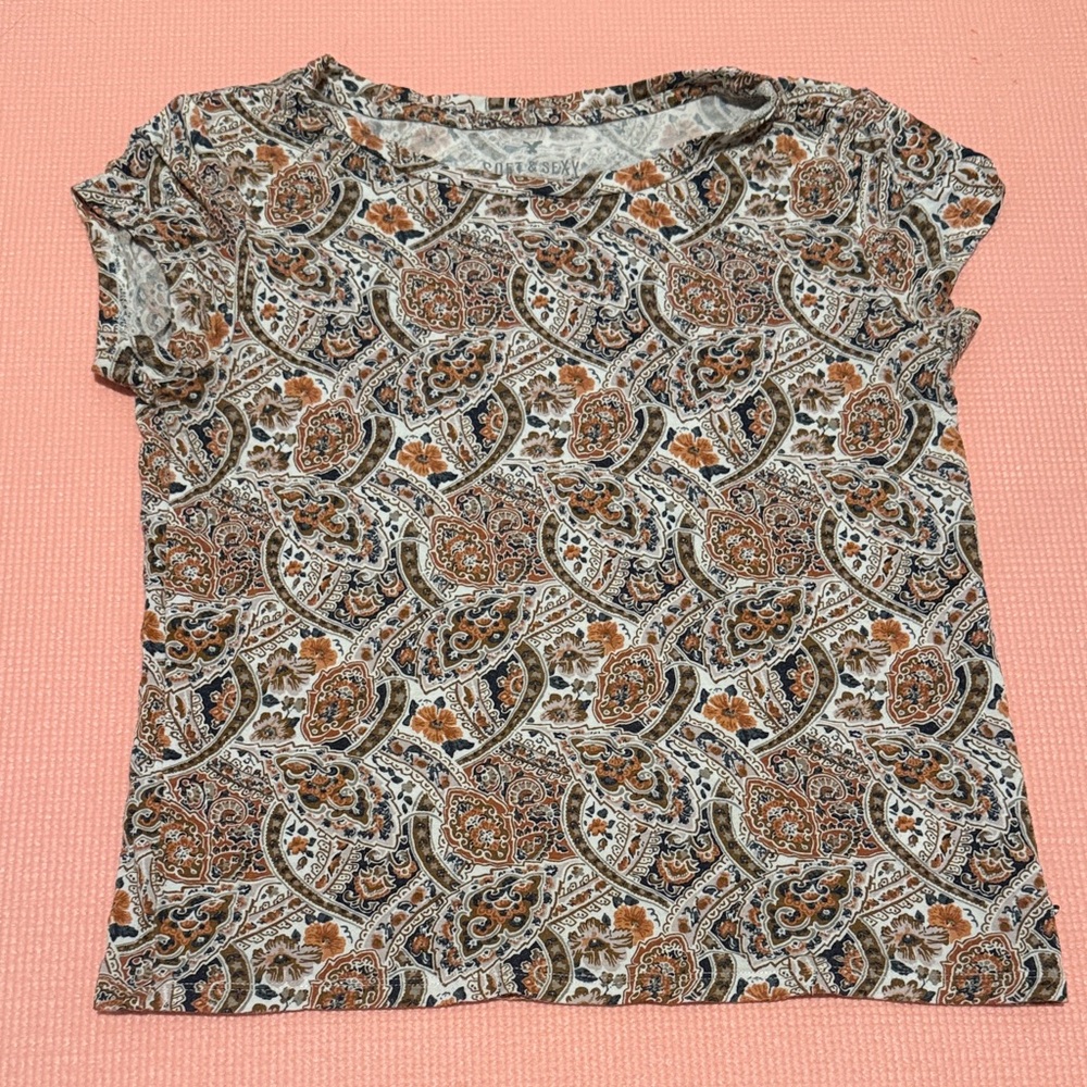 American Eagle Outfitters Soft & Sexy Paisley Top